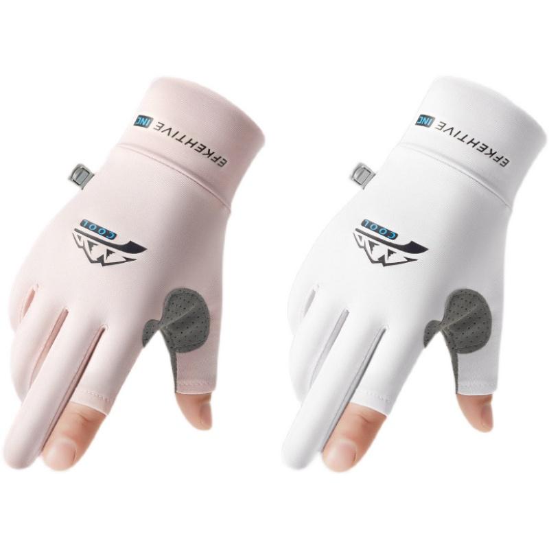 Summer Cycling Gloves for Men and Women with Half Fingers Exposed Sun Protection Thin Breathable Non-slip Touch Screen Outdoor Sports Cycling Fishing