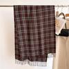 Unisex Korean Plaid Thick Winter Scarf with Tassels - Imitation Cashmere Shawl
