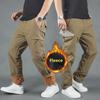 Herren Outdoor Winter Casual Multi-Pocket Fleece-gefütterte Cargohose
