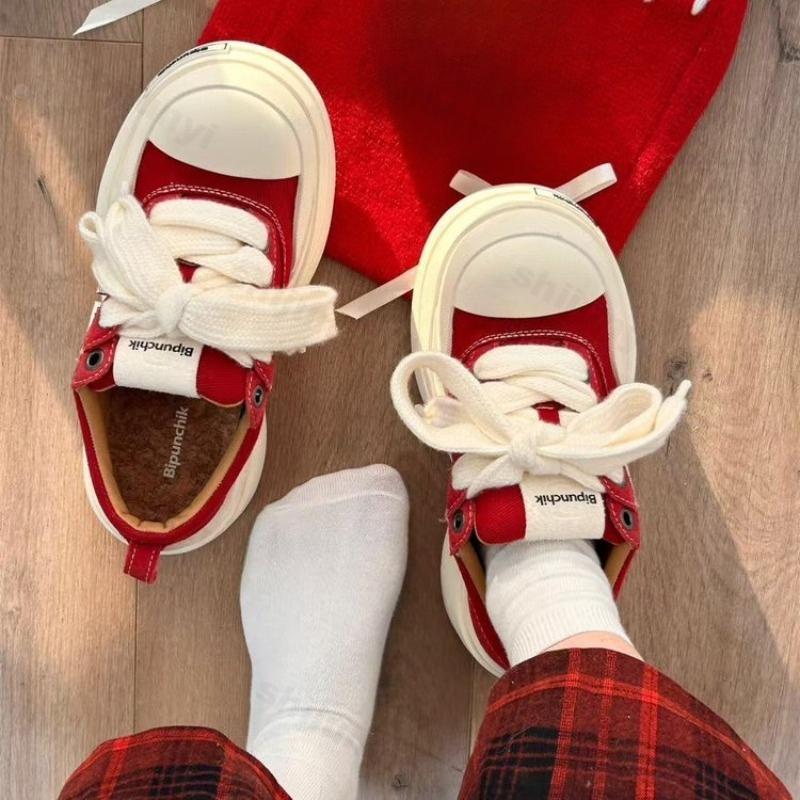 Fashion Couple's Canvas Shoes 2025 Autumn Winter New Vintage Height Increase Women Board Shoes Comfort Outdoor Non Slip Men Casual Shoes