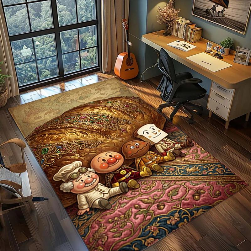 

Floor Mat Carpet Bread Superman Large Area Non Slip Washable Rug Gamer Room Bedroom Decor 60x90cm