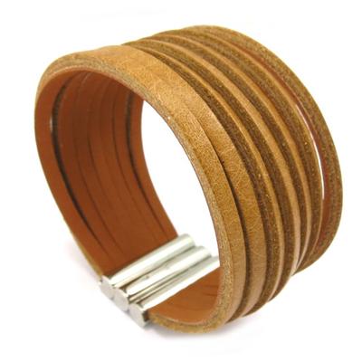 [K5803] - Mixed Bracelet 'Peaceful' Camel
