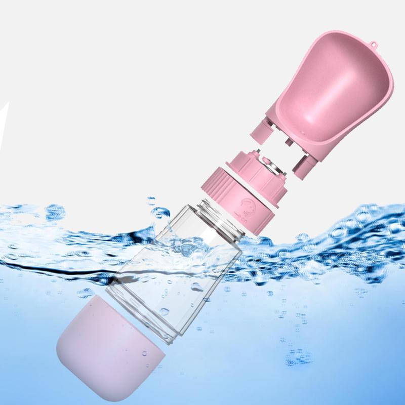 2-in-1-Hundewasserflasche für kleine, mittelgroße und große Hunde, Katzen, auslaufsicher, für den Außenbereich, Welpen-Trinknapf, Labrador, Schnauzer