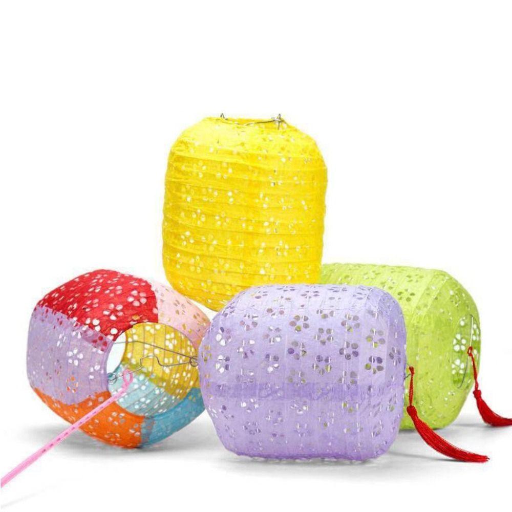 Sylindrisk papirlanterne farget hul lanterne hengende lampion stor begivenhetsdekorasjon