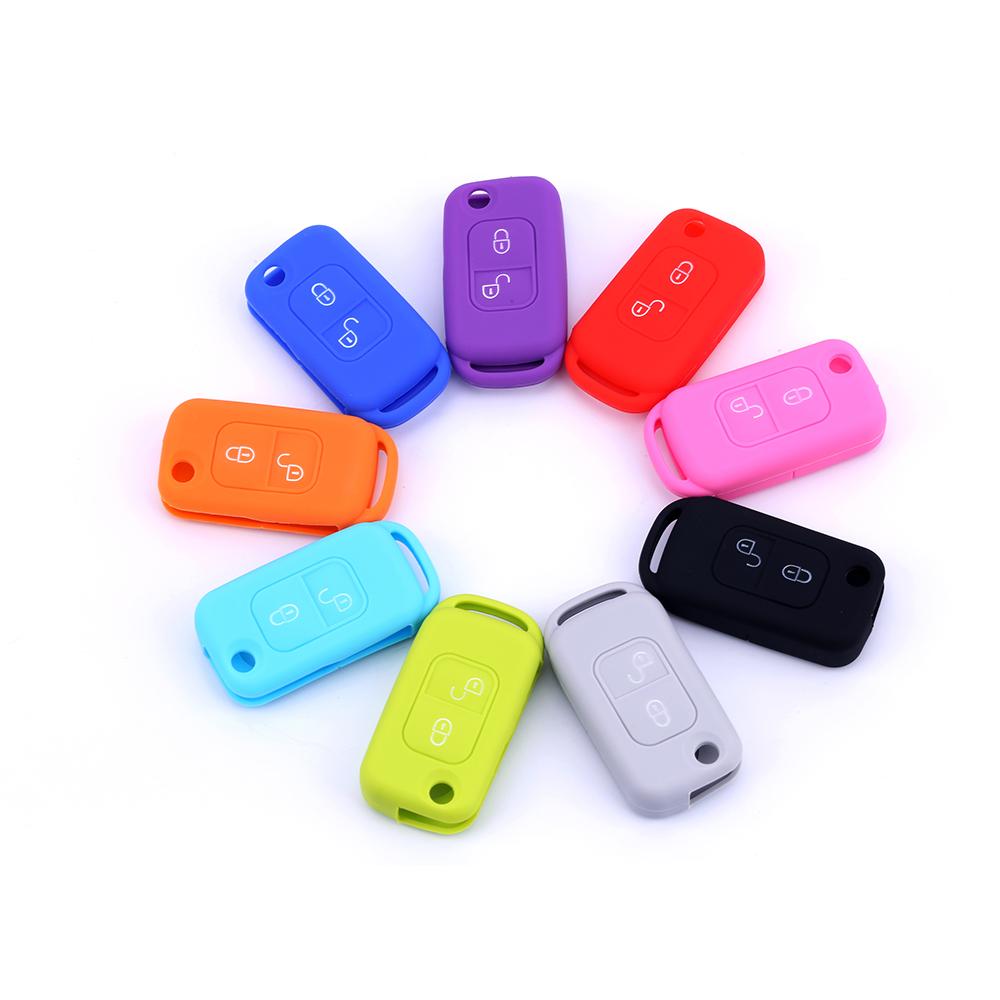 Silicone Cover Flip Folding Remote Car Key Case for Mercedes Benz W168 A170 SLK R170 E113 Class A/C/E/S W202 W203 Alarm