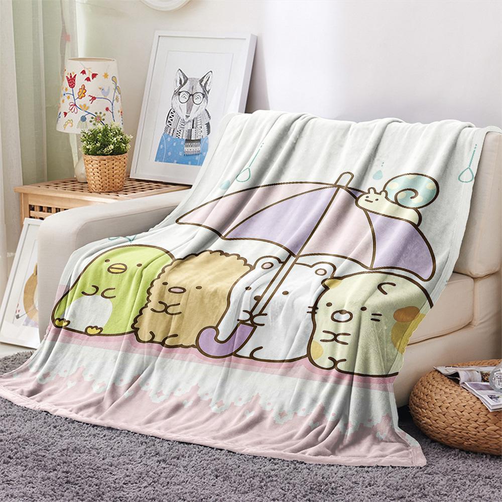 Sumikko Gurashi Flannel Blanket, High quality Comfortable for All Seasons, Home Decor, Warmth and Comfort