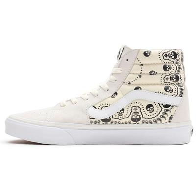 Sk8 Canvas Skull Paisley Ψηλά Αθλητικά Παπούτσια Σκέιτ Unisex Αθλητικά Παπούτσια Λευκά VN0A32QG42S