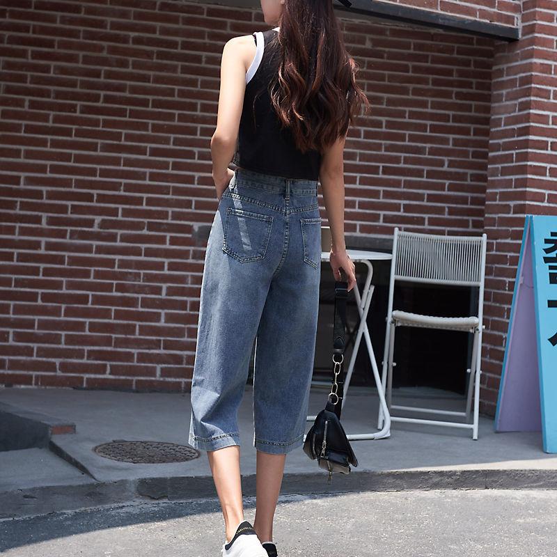 Women's Wide-leg Jeans Loose Early Autumn High-waisted Straight Pants Women Were Thin and Wild