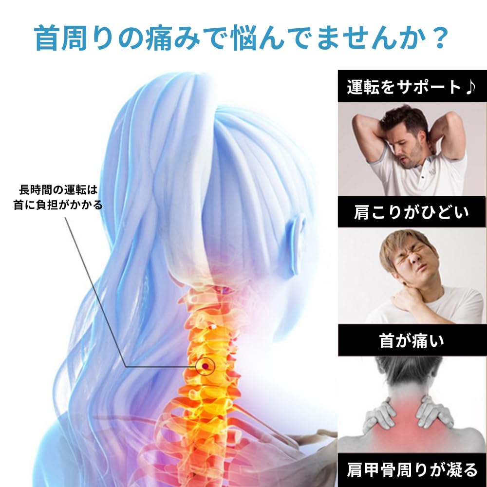 Poduszka samochodowa na szyję Mellbo, Ergonomiczny zagłówek samochodowy z pianki memory, Szary (Tylko poduszka podróżna)