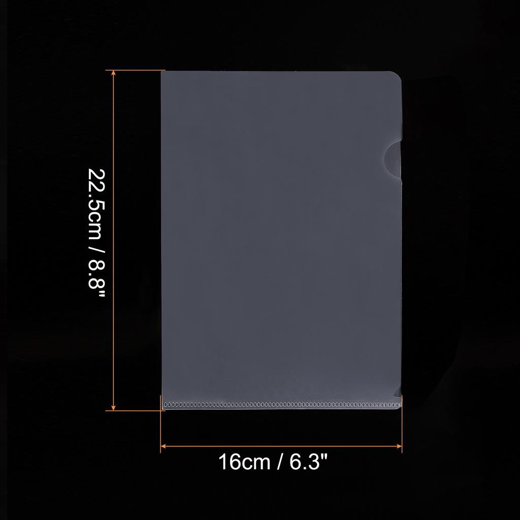 12/24Pcs A5 Size L Type Folder Plastic File Project Pockets File Folder Clear Paper Document Jacket Sleeve for Office Multicolor