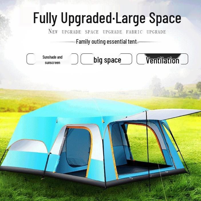 Luxuriöses tragbares Mehrraum-Campingzelt für 4-10 Personen - Geräumiges regendichtes Design