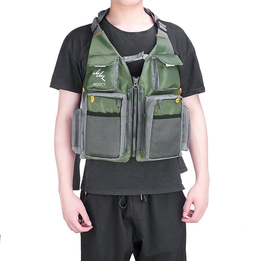 Multi-Functional Life Jacket Vest For Outdoor Fishing Vest Mult-Pockets EPE Foam Floating Kayak Sport Safety Jacket For Fishing