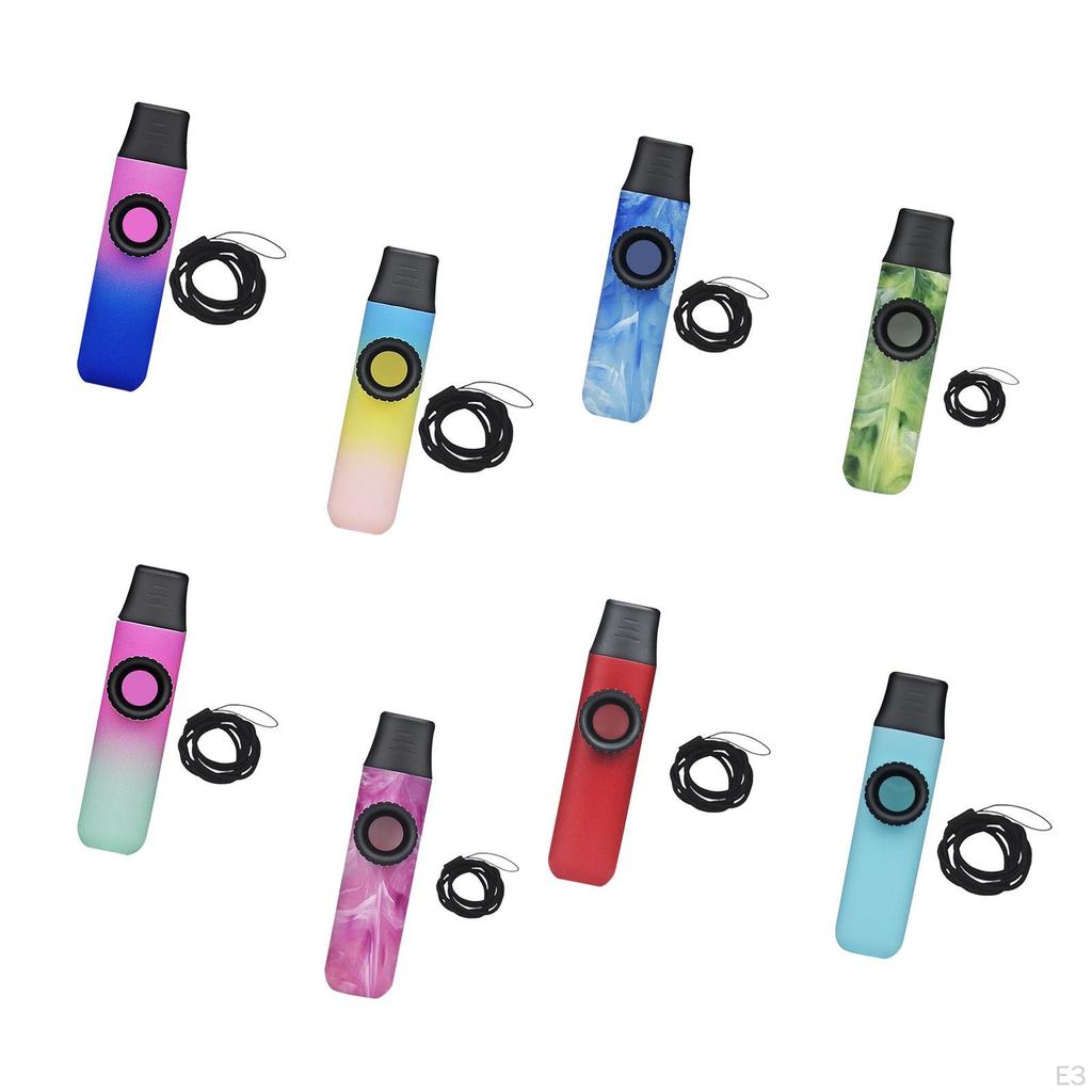 Kazoo Einstellbarer Ton Einfach zu Spielen Musikinstrumente Begleitung mit Lanyard für