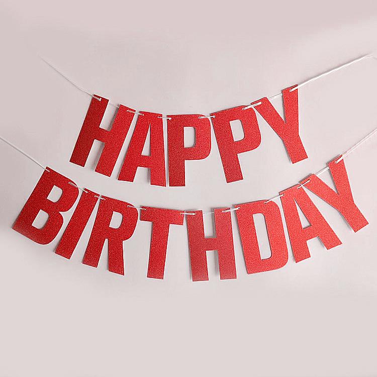 Πανό Happy Birthday με Γκλίτερ σε Χρώματα Μακαρόν – Προσαρμόσιμη Διακόσμηση Πάρτι