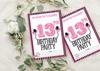 Darling Souvenir White Birthday Invitation Card Printable Fill or Write In Blank Invites Party Supplies Pack Of 28 5 x 7