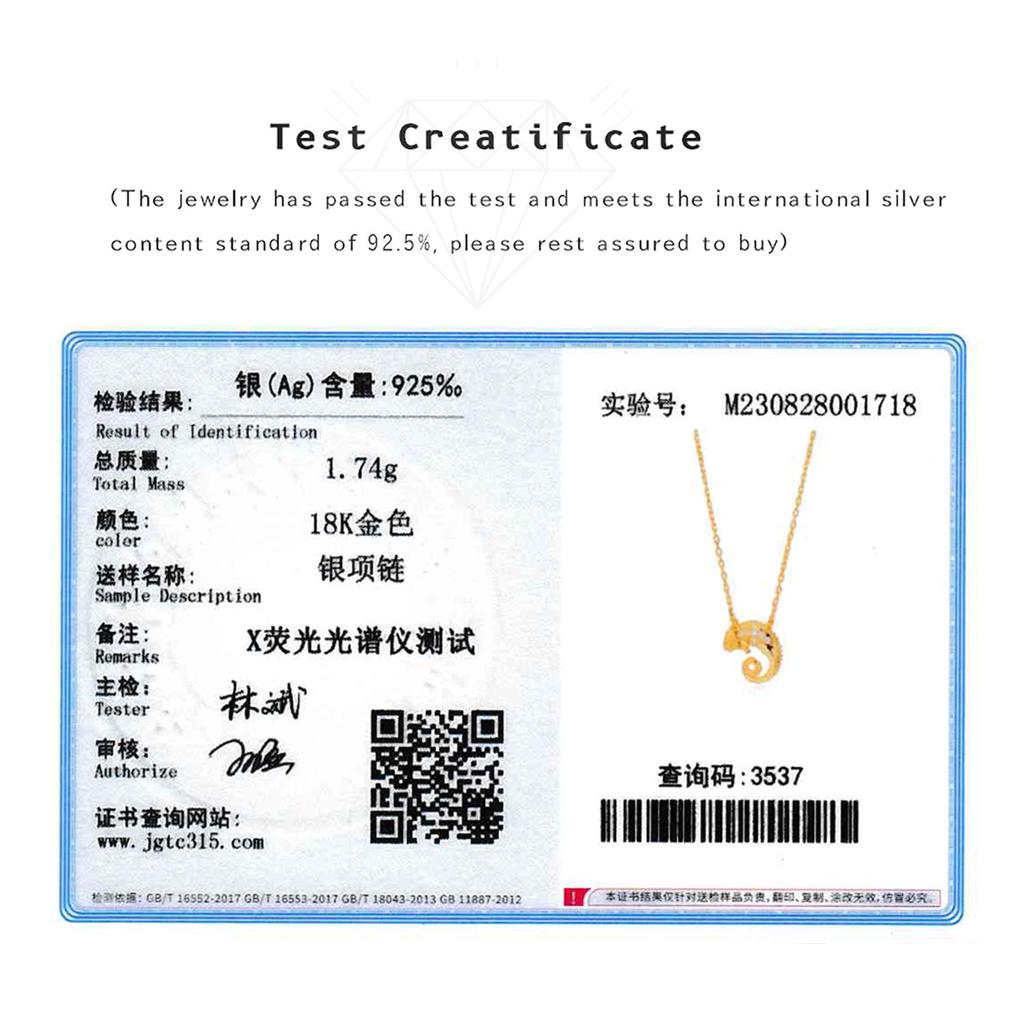 ANDYWEN 925 Sterling Silver Anima Seahorse Pendant Long Chain Women Zircon Pave CZ Necklace