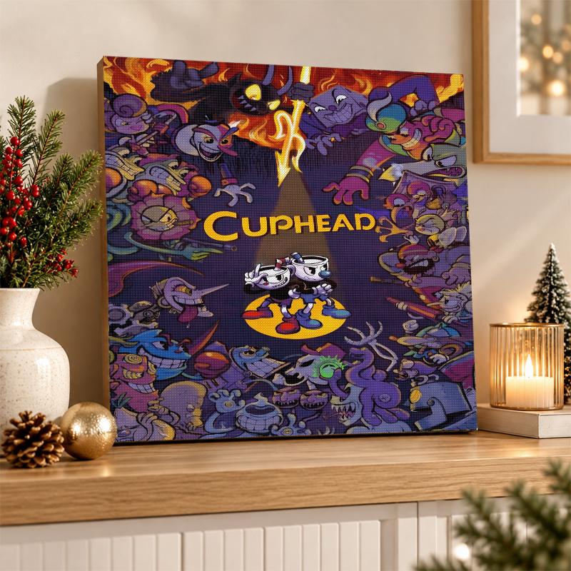 Cuphead Diamond Painting Kit 5D Full Drill DIY Diamond Mosaic Wall Art Home Decor