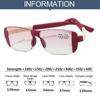 Women Vintage Rimless Bifocal Glasses Luxury Design Far Sight Reading Glasses Square Transparent Presbyopia Eyewear for Man Lady