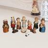 11pcs Nativity Scene Manger Figurines Set Accessories Crafts Resin Catholic Nativity Figurine Statue Figures for Tabletop