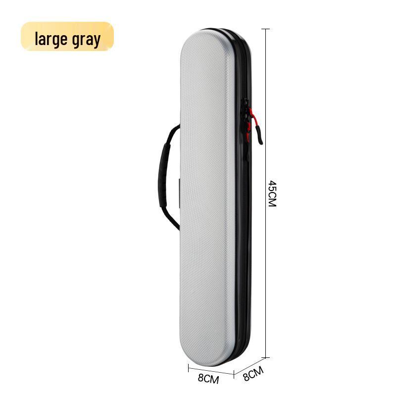 Compact Hard-Shell Fishing Rod Bag - Portable, Small 45cm for Simple Wild Fishing