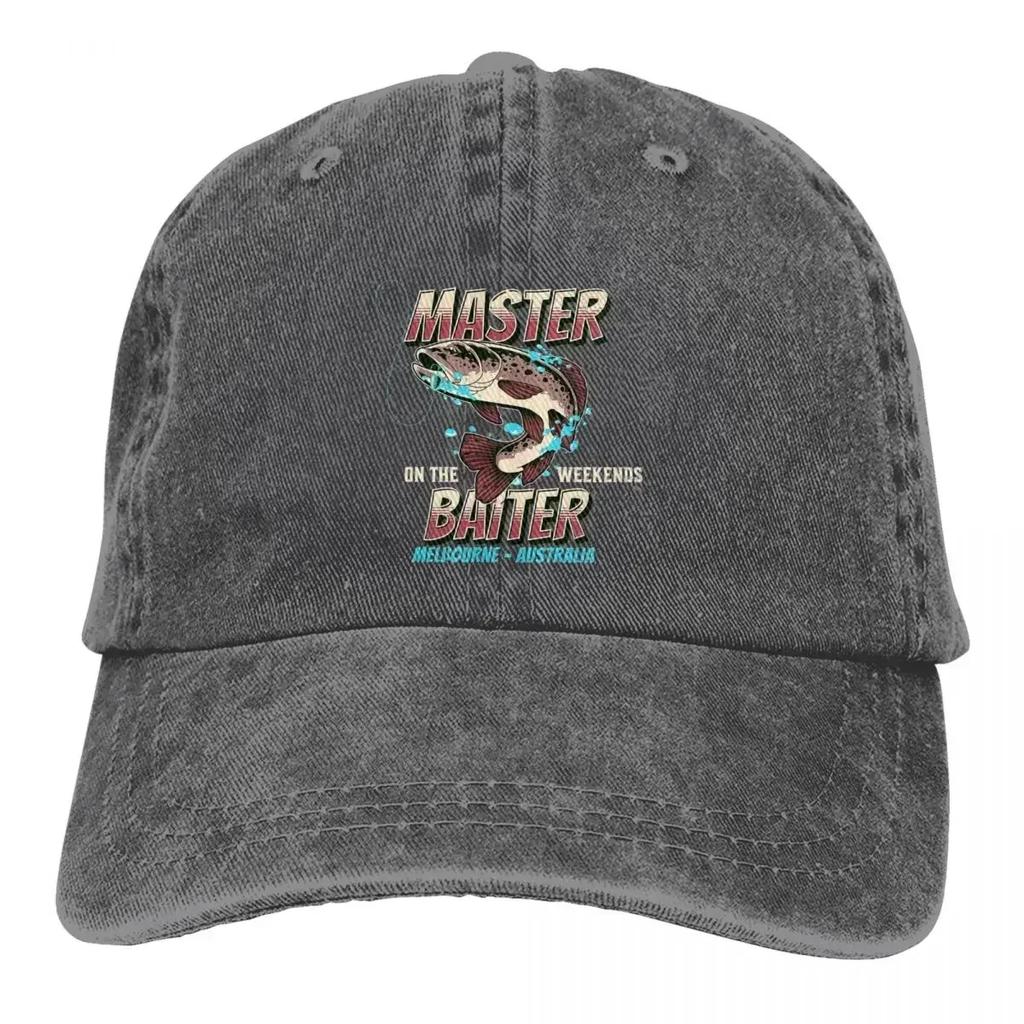Washed Unisexs Baseball Cap Fishing Melbourne Australia Trucker Snapback Caps Dad Hat Master Baiter Golf Hats