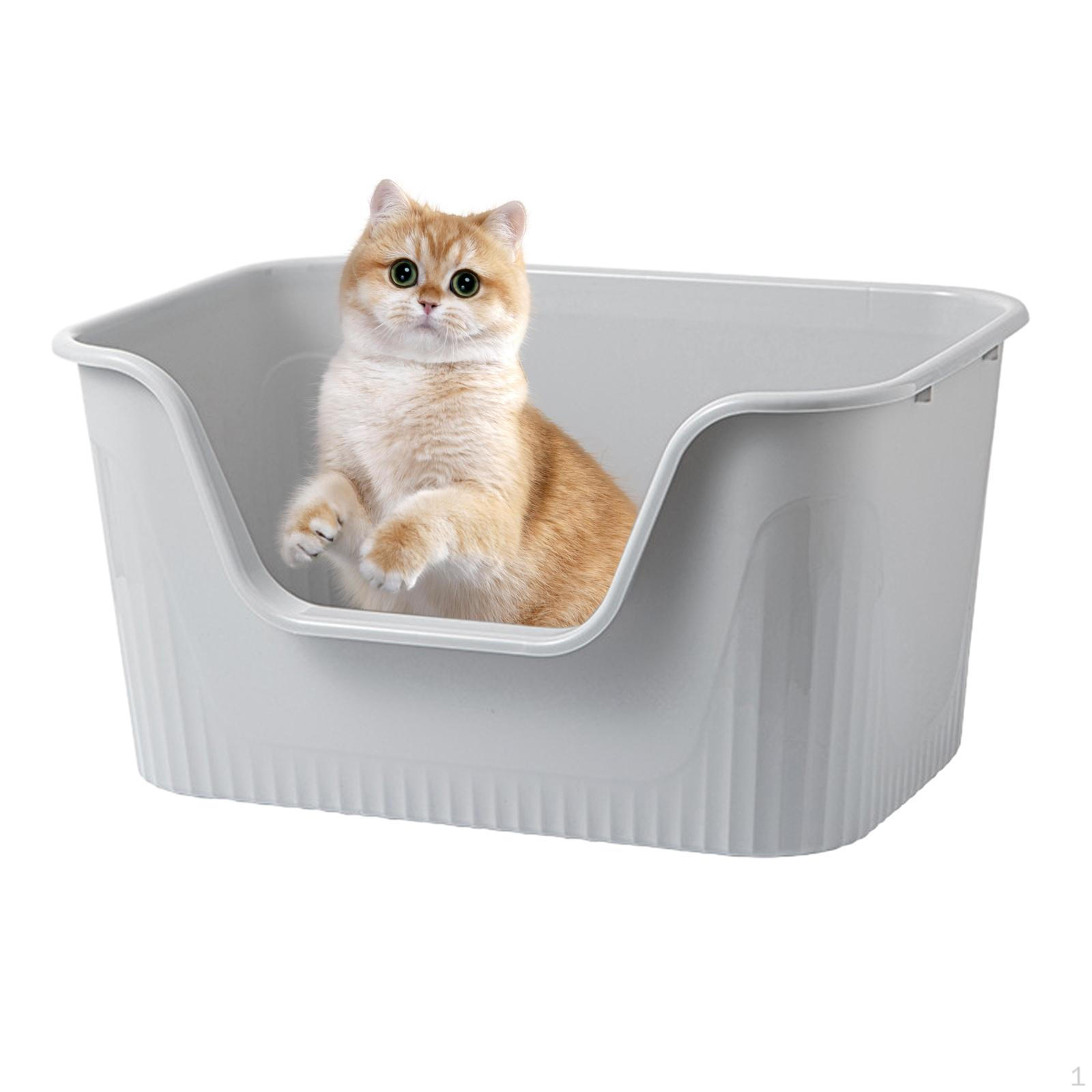 

Котячі лотки з високими боками для всіх видів легкого доступу Kitty Pan Portable Large Gray M