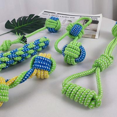 Nibble Pet Dog Toy Puppy Tooth Cleaning Rope Knot Dog Training Toys Resistant Dog Rope Toys Grinding Teeth Pet Cotton Rope