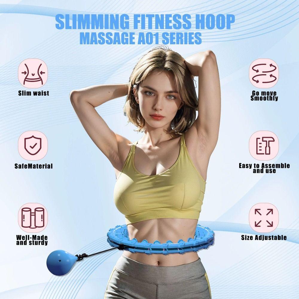Detachable Fitness Hoop Adjustable Abdominal Workout Equipment  Adults Weight Loss