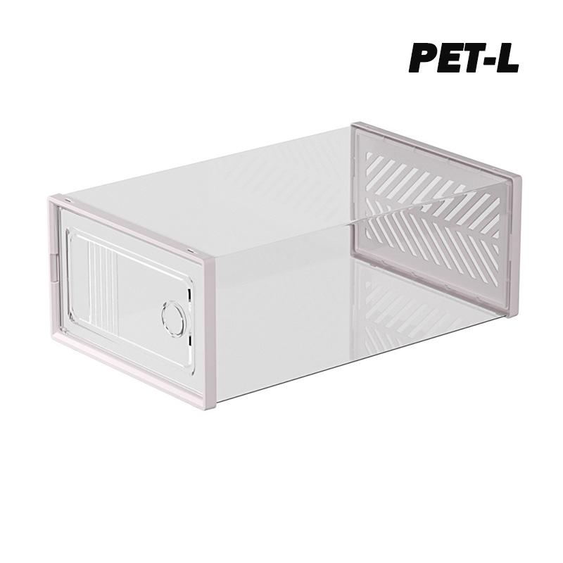 1pc Transparent Shoes Storage Box Thickened Plastic Shoes Display Stand Foldable Flip Cover Shoe Box Snap-on Shoe Organizer
