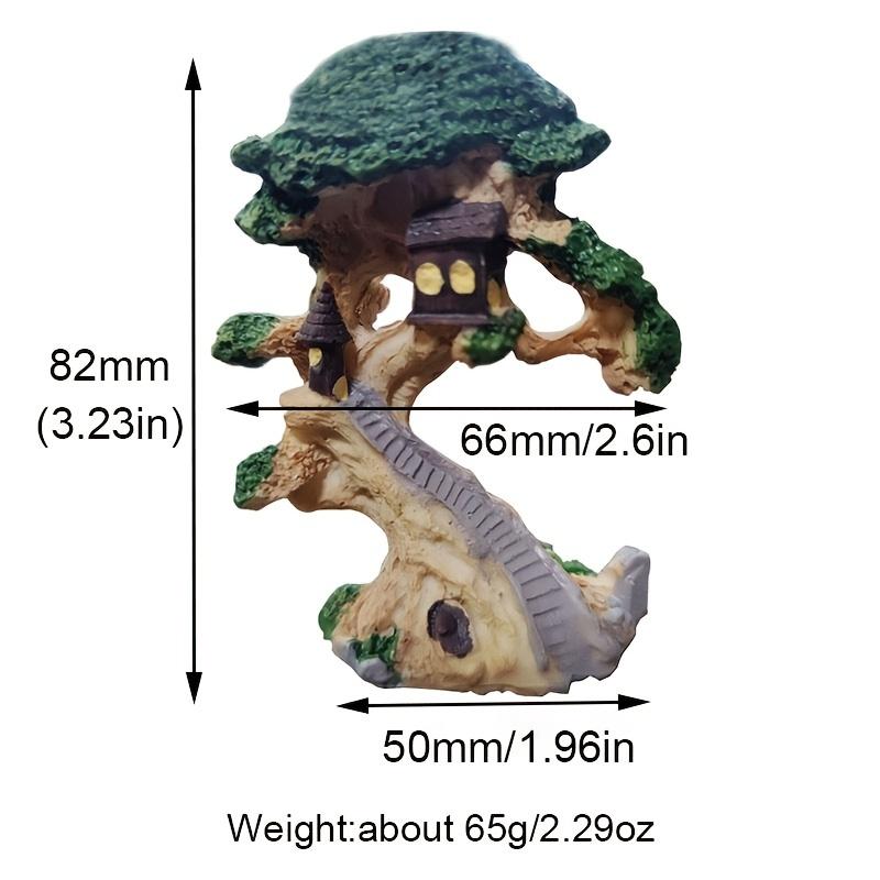 1pc Mini Fairy World Decor Old Tree House Garden Ornament Miniature Figurine Craft