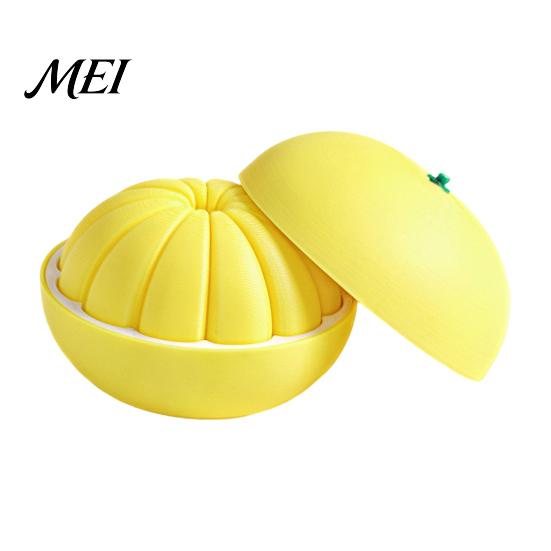 PLA Orange Toy 3D Printed Fidget Toy, Stress Relief Simulated Fake Fruit Ornament Model Decoration for Home Office