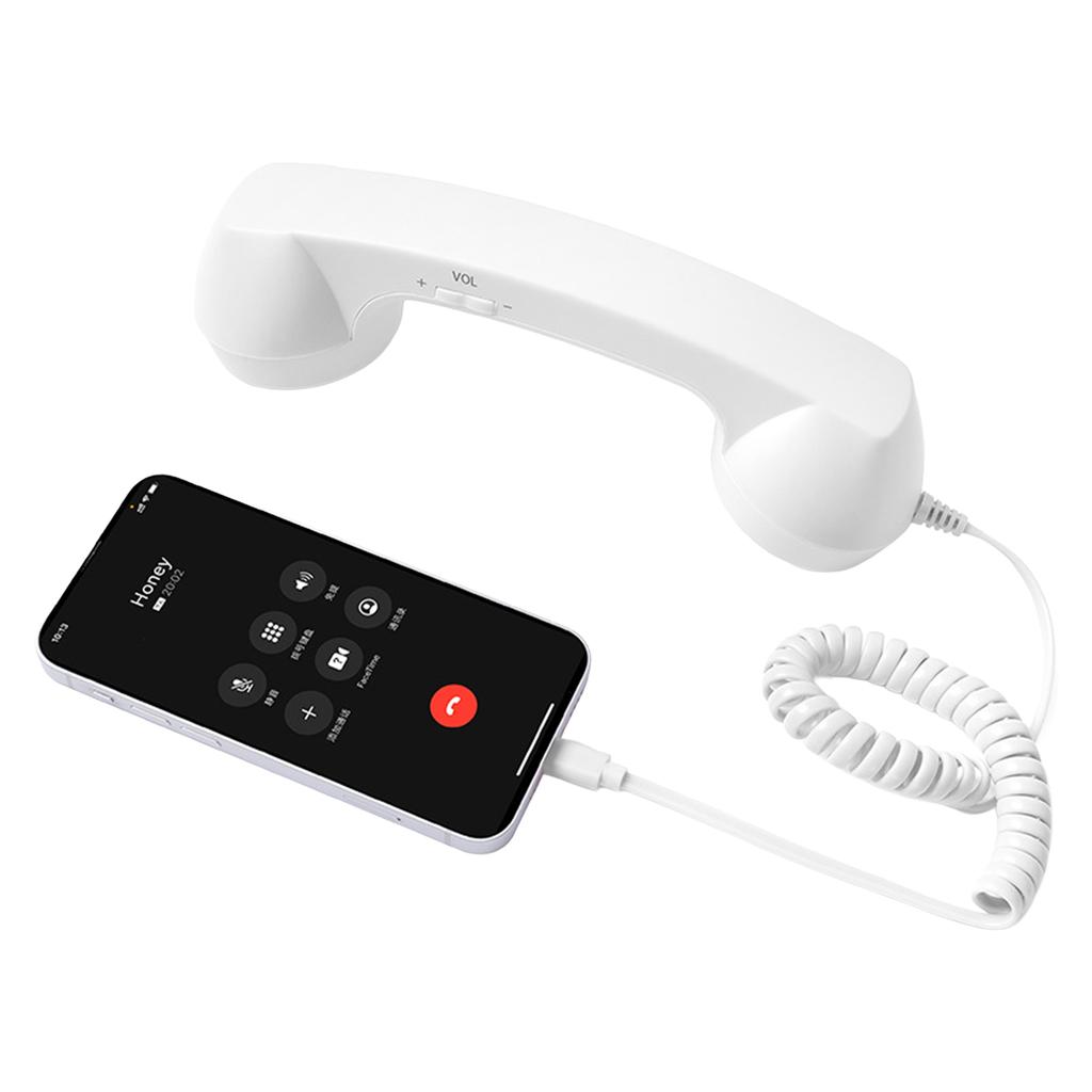 Typ-C Retro Telefonhörer Mikrofon für Android Plug and Play Kabelgebundenes Headset für Voice-Chat Live-Streaming Klarer Klang