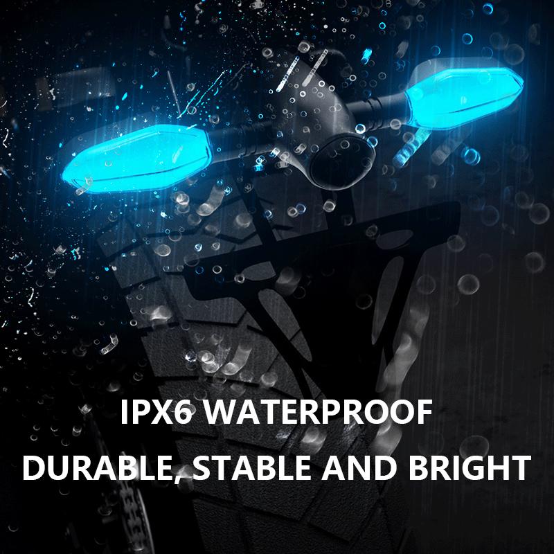 2Pcs Motorcycle Led Turn Signal Indicator Lights Color Projection Lamp Universal Led Moto Sequential Flowing Flash Running Light