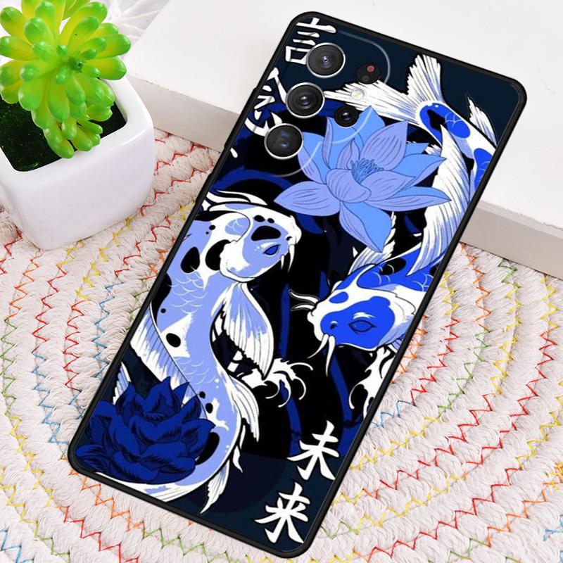 Japanisches Tattoo Fisch Silikon Handyhülle Für Samsung Galaxy note 10 pro S26 S25 S24 S23 S22 S21 Plus S25Ultra Capa Cover