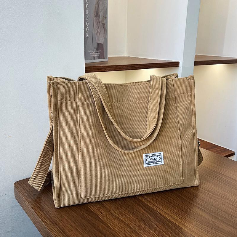 

Women s bag corduroy large capacity shoulder bag new handbag fashion simple messenger bag хакі