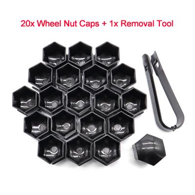 20pcs 19MM Car Wheel Nut Caps Protector Hub Tighten Cover Tyre Nut Bolts Outward Decoration Studs Hub Cap For Sedan Compact SUV