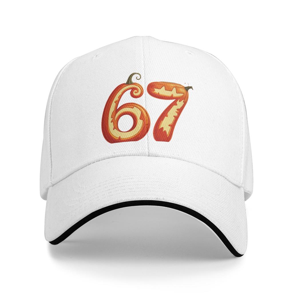 67 PUMPKIN HALLOWEEN HAUNTED BY 67 Casual Baseball Cap Summer Trucker Hat Tennis Skate Hip Hop Hats Men Street Baseball Caps