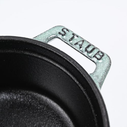 Staub Pico Cocotte Round, 10cm, Mini Cast Iron Enamel Pot, 0.25L, Sage Green, 11010115 (Product Code: 40508-702-0)