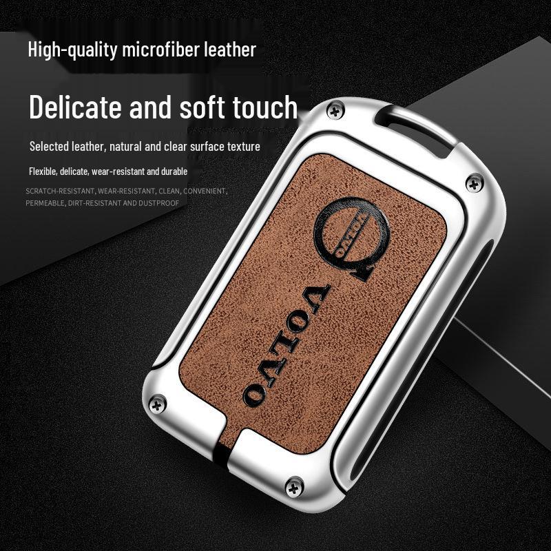 Pouzdro na klíče pro Volvo řady XC: S60, XC60, XC90, S90, V60, V90, XC40 - Špičkový ochranný kovový obal s přezkou