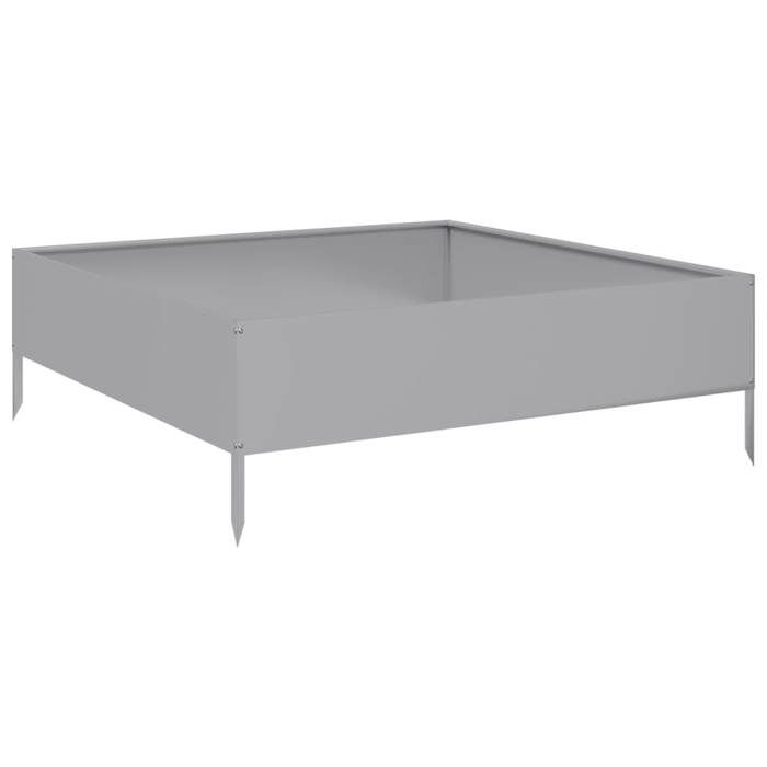VidaXL Lit surélevé de jardin 100x100x33,5 cm acier inoxydable 851029