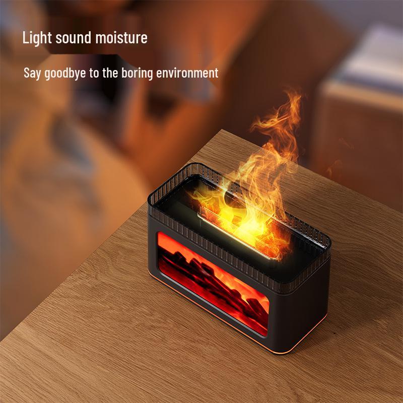 3D Fireplace Aromatherapy Machine: Colorful Flame Essential Oil Diffuser for Home