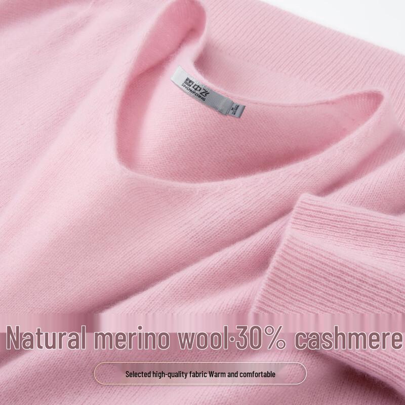 

SNOWFLYING Women s 30% Cashmere V-Neck Sweater M