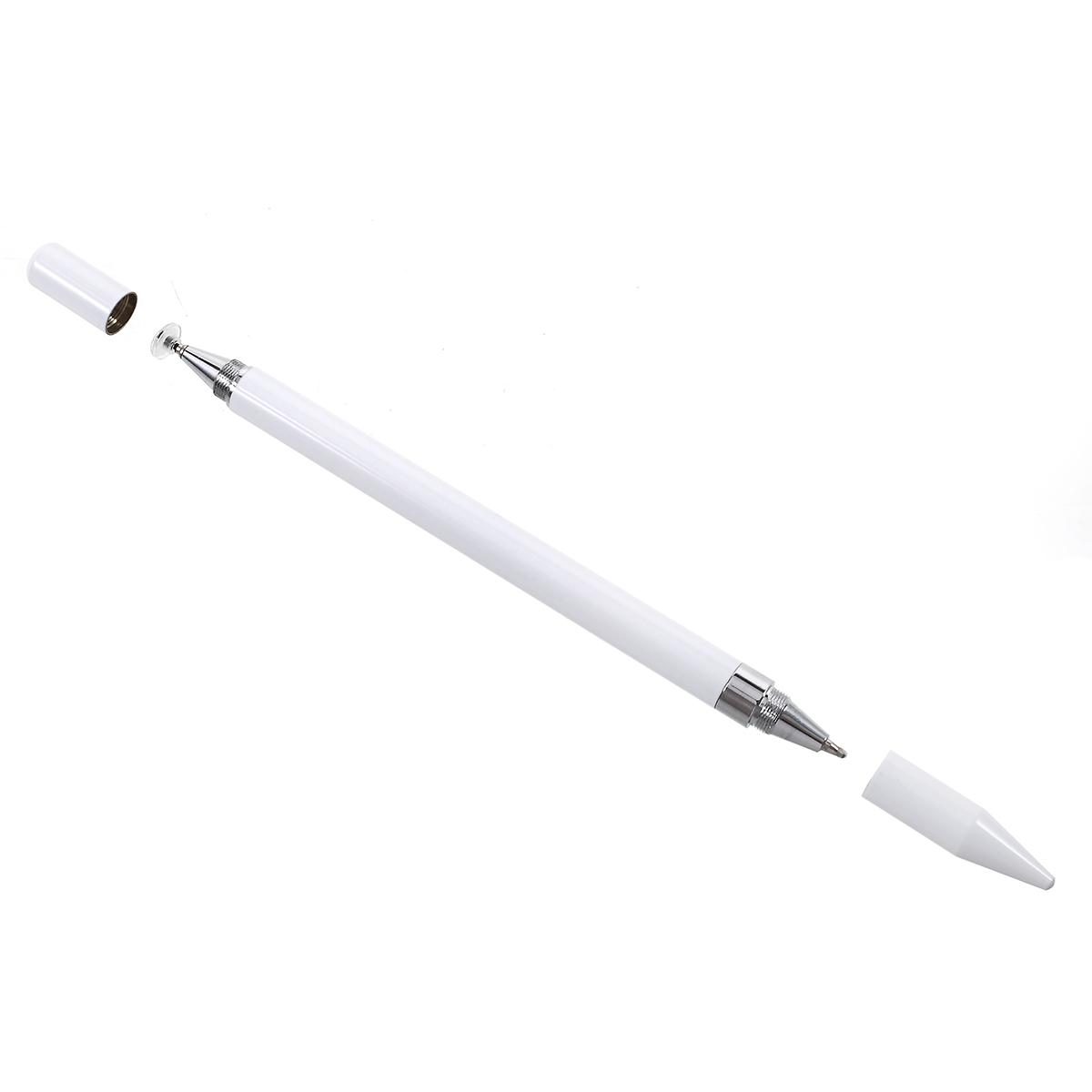 

2 in 1 Muto-Function Stylus Pen with Ball Point Pen Feature for iPhone Samsung Sony etc. White