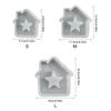 Star House Candle Molds Love Heart House Resin Molds for Making Candle Cake Fondant Room Decorations Gypsum Ornaments