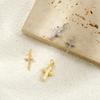 2 PCs Brass Religious Charms Gold Plated Cross Pendants For DIY Necklace Bracelet Earrings Jewelry Making Findings