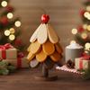 4pcs/1set Christmas Tree Coasters Set Anti-scald Wooden Christmas Tree Coasters Tree-shaped for Hot Dishes Teapot Hot Pot Holder