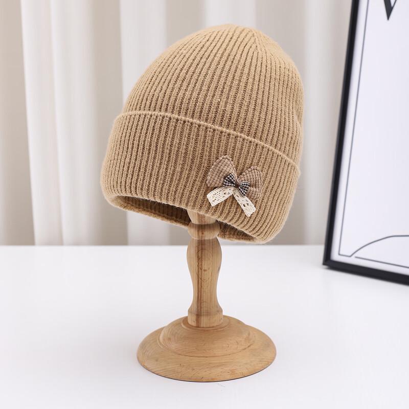Women s Bow-Knot Fleece-Lined Knitted Winter Hat