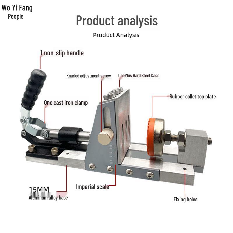 2nd Gen Woodworking Angled Hole Locator & Step Drill Bit for Wood Assembly