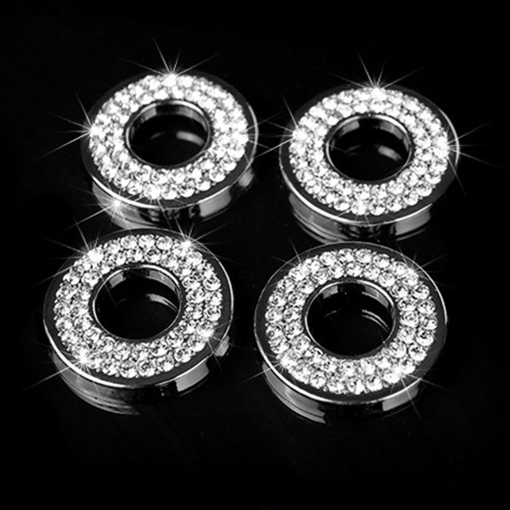 

4x блестящие стразы, автомобильный дверной болт, стопорный штифт, кнопка переключения, кольцо, наклейка на болт, кристалл для B/enz EC Class, аксессуары 4pcs Circular
