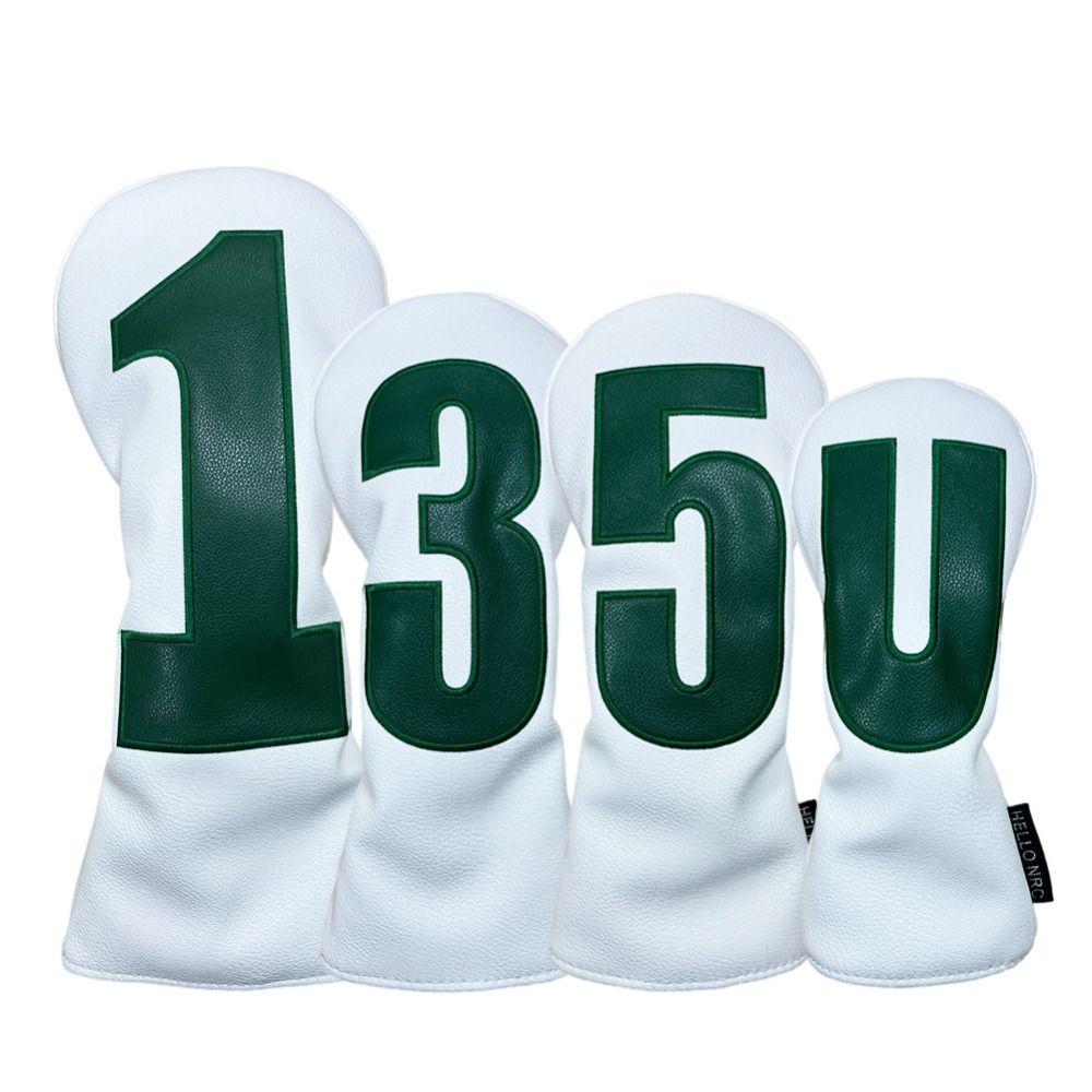 Number Print Golf Head Cover 1 3 5 U Wood Headcover Golf Club Protector Golf Supplies